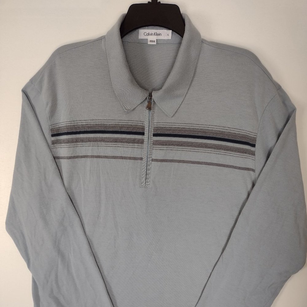 CALVIN KEIN long-sleeved shirt for men gray size XL